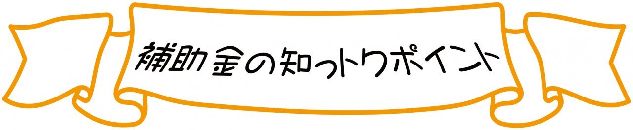 補助金の知っトクポイント